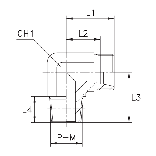 Переходник L90  WE 10L М 14х1,5 КОРПУС