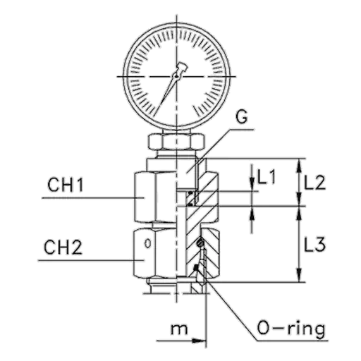 Переходник для манометра MAV-EV 8 L R1/4