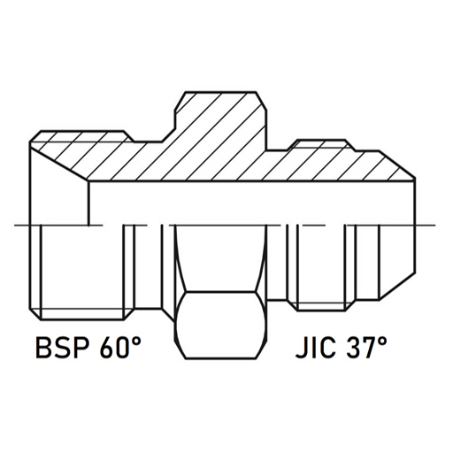 Переходник R 1/4" UF JIC 9/16" UF