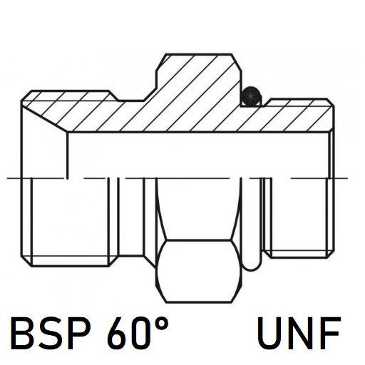 Переходник R 1/4" UF  SAE O 9/16" UF