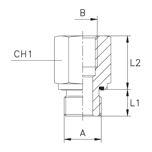 Переходник G3/8" UF* G1/4" IF-ED