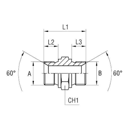 Переходник R 1/8" UF X M 10х1 UF