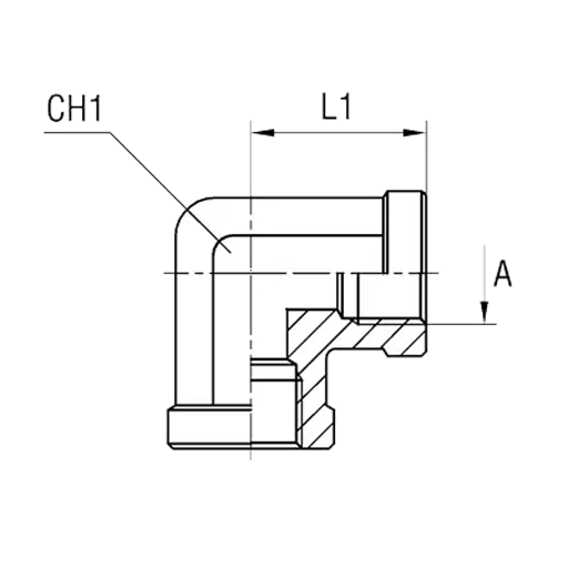 Переходник R1/8"  IF/IF 90