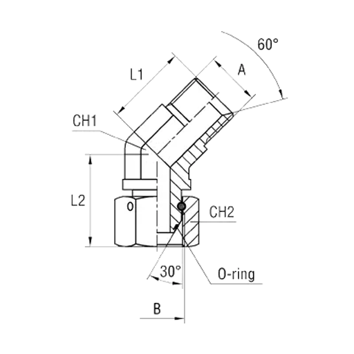 Переходник R1/4''UF R1/4IR 45SM