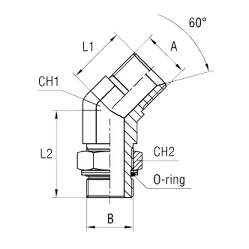 Переходник R 1/2"UF X R 1/2"UF 45SM