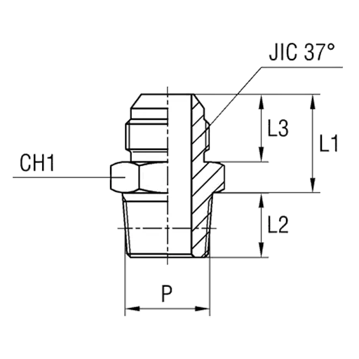 Переходник J GE 6 NPTF 1/8"