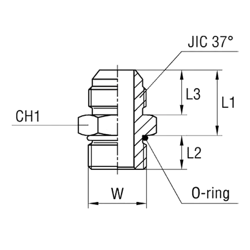 Переходник J GE 8 UNF 9/16"