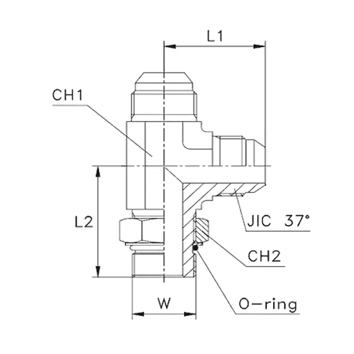 Переходник J LE 12 UNF 3/4 "